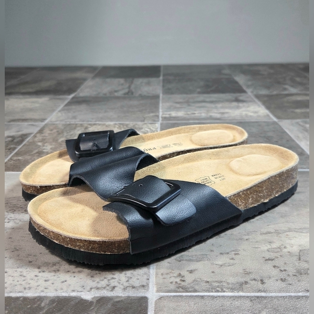 PROJECT CLOUD IBIZA BIG BUCKLE LEATHER SANDALS. - Picture 3 of 11